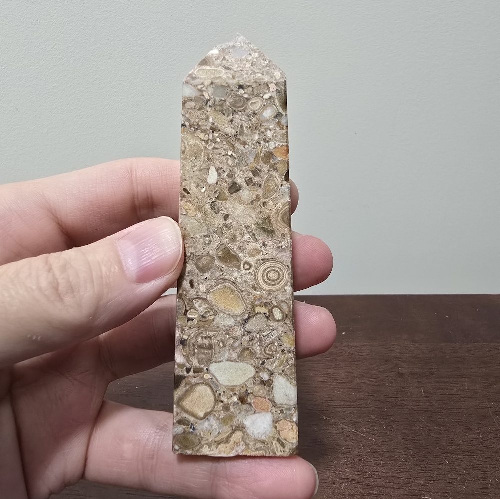 Turritella Agate (aka Elimia Agate) Crystal Tower